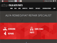 Tablet Screenshot of italiaautoparts.co.uk